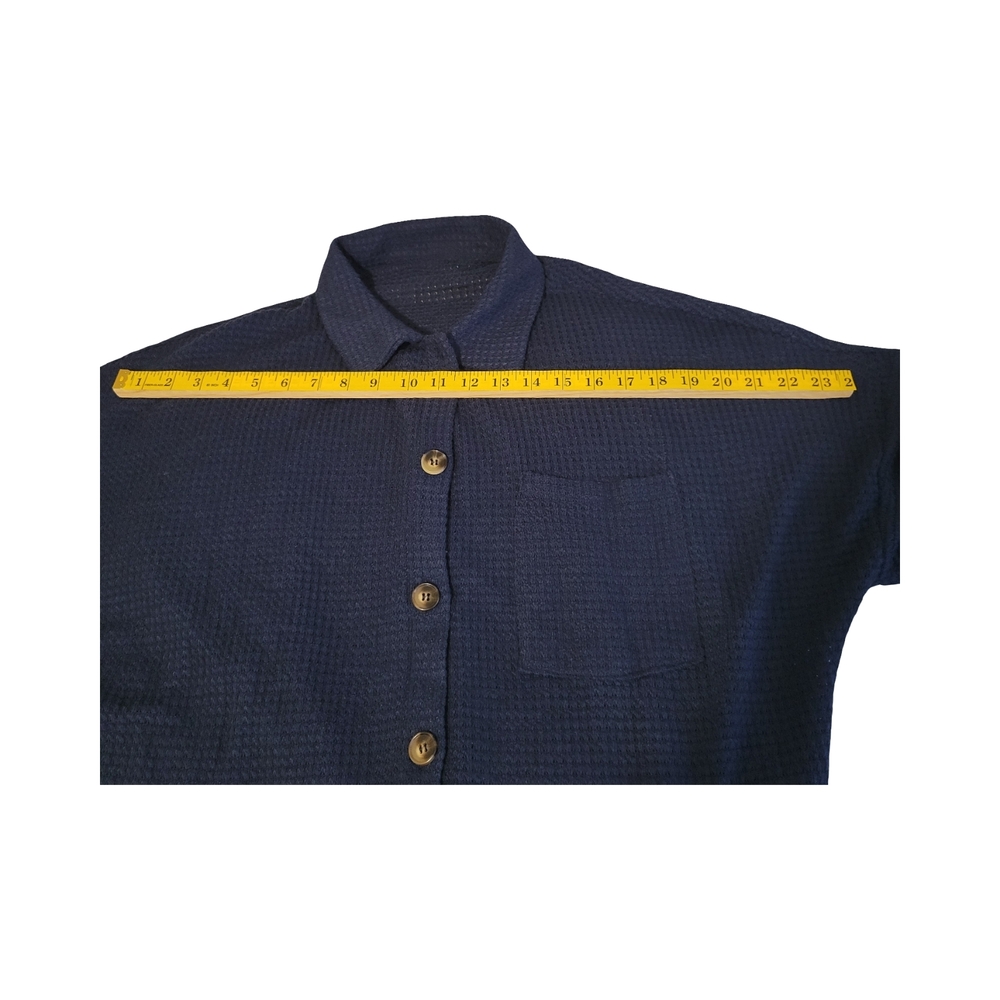 Blue Button-Up Cardigan - Picture 7 of 8
